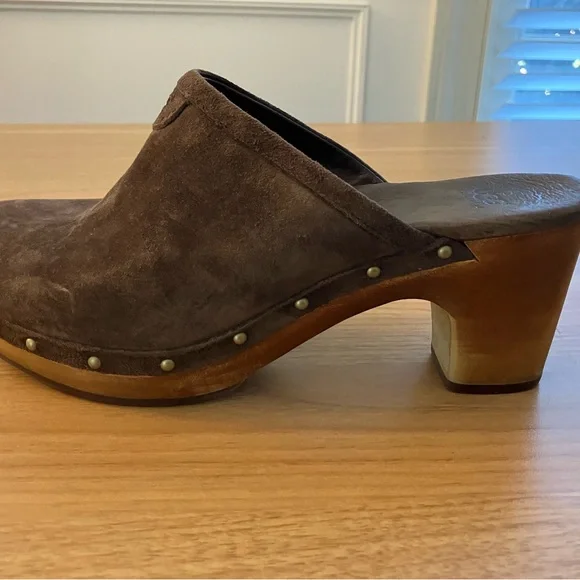 UGG Chocolate Suede Women's Clogs - Picture 8 of 11